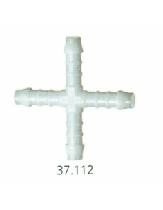 Czwórnik POM do węża 6mm