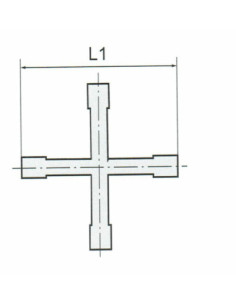Czwórnik POM do węża 6mm 2