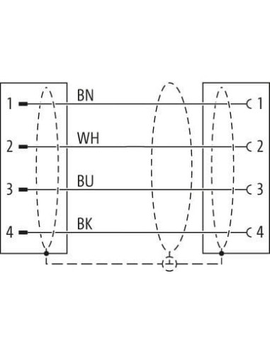M12 męski 0° / M12 żeński 0° ekranowany 7000-40501-2411200 | Przewody i Złącza | Eshop Dopak | Wszystko dla Przemysłu