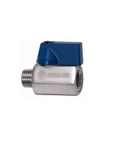 Zawór kulowy mini G 3/8 GW - G 3/8 GZ, PN63 nierdzewny stal 316, PTFE | Hydraulika | Eshop Dopak | Wszystko dla Przemysłu