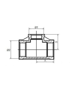 Trójnik nierdzewny redukcyjny gwintowany typu T WWW 2 x G 1 1/2 GW - G 1 GW, stal 316 | Hydraulika | Eshop Dopak | Wszystko dla  2
