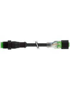 M12 męski 0° / M12 żeński 0° kod A. 3LED V2A 7003-40049-8280150 | Przewody i Złącza | Eshop Dopak | Wszystko dla Przemysłu