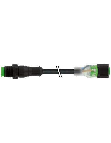 M12 męski 0° / M12 żeński 0° kod A. 3LED V2A 7003-40049-8280150 | Przewody i Złącza | Eshop Dopak | Wszystko dla Przemysłu