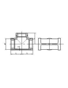 Trójnik nierdzewny gwintowany typu T WWW 3 x G 3/8 GW, stal 316 | Hydraulika | Eshop Dopak | Wszystko dla Przemysłu 2