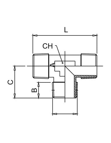 Trójnik gwintowany typu T ZZZ 3 x G 1/2 GZ, mosiądz niklowany | Hydraulika | Eshop Dopak | Wszystko dla Przemysłu