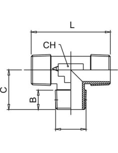 Trójnik gwintowany typu T ZZZ 3 x G 1/4 GZ, mosiądz niklowany | Hydraulika | Eshop Dopak | Wszystko dla Przemysłu 2