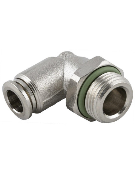 Złączka pneumatyczna wtykowa kątowa obrotowa G 1/8 GZ do węża fi 6 mm, FKM, mosiądz niklowany | Pneumatyka | Eshop Dopak | Wszys