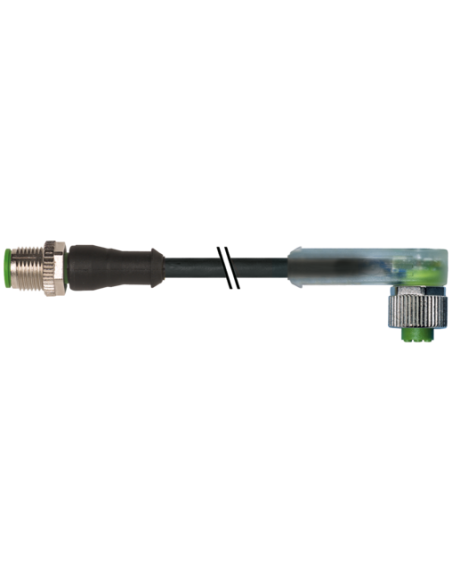 M12 MĘSKI 0° / M12 ŻENSKI 90° LED 7000-40343-6542000 | Przewody i Złącza | Eshop Dopak | Wszystko dla Przemysłu