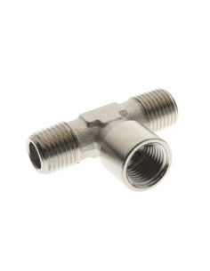 Trójnik gwintowany typu T ZWZ 2 x G 1/8 GZ - G 1/8 GW, mosiądz niklowany | Hydraulika | Eshop Dopak | Wszystko dla Przemysłu