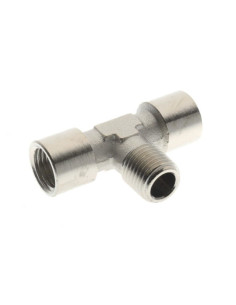 Trójnik gwintowany typu T WZW 2 x G 3/8 GW - G 3/8 GZ, mosiądz niklowany | Hydraulika | Eshop Dopak | Wszystko dla Przemysłu