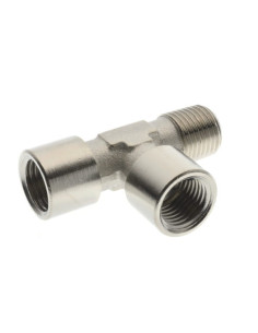 Trójnik gwintowany typu T WWZ 2 x G 3/8 GW - G 3/8 GZ, mosiądz niklowany | Hydraulika | Eshop Dopak | Wszystko dla Przemysłu