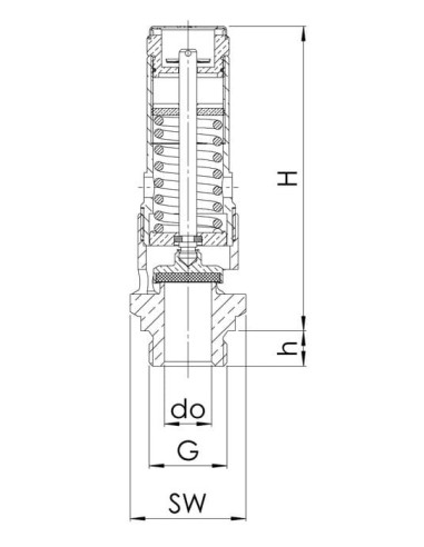 Zawór bezpieczeństwa DN10 G 3/8",Potw  0,8 bar,s.nierdz | Pneumatyka | Eshop Dopak | Wszystko dla Przemysłu