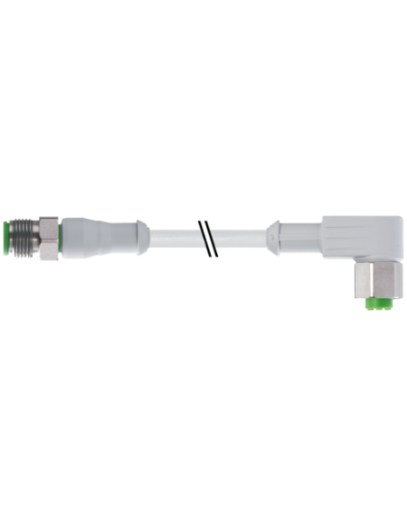 M12 St.ger. na M12 V4A F&B 7014-40121-2140150 | Przewody i Złącza | Eshop Dopak | Wszystko dla Przemysłu