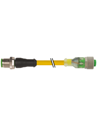 M12 męski prosty / M12 żeński prosty LED 7000-40311-0141000 | Przewody i Złącza | Eshop Dopak | Wszystko dla Przemysłu