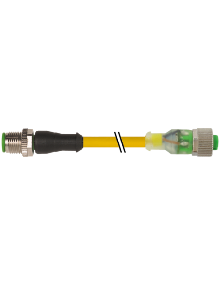 M12 męski prosty / M12 żeński prosty LED 7000-40311-0141000 | Przewody i Złącza | Eshop Dopak | Wszystko dla Przemysłu