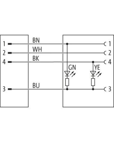 M12 męski prosty / M12 żeński prosty LED 7000-40311-0141000 | Przewody i Złącza | Eshop Dopak | Wszystko dla Przemysłu