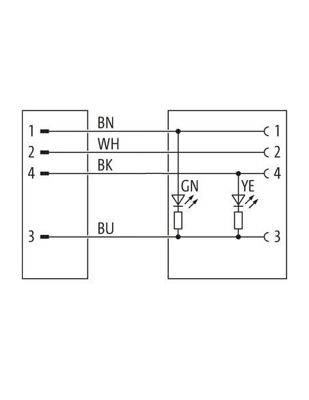 M12 męski prosty / M12 żeński prosty LED 7000-40311-0141000 | Przewody i Złącza | Eshop Dopak | Wszystko dla Przemysłu