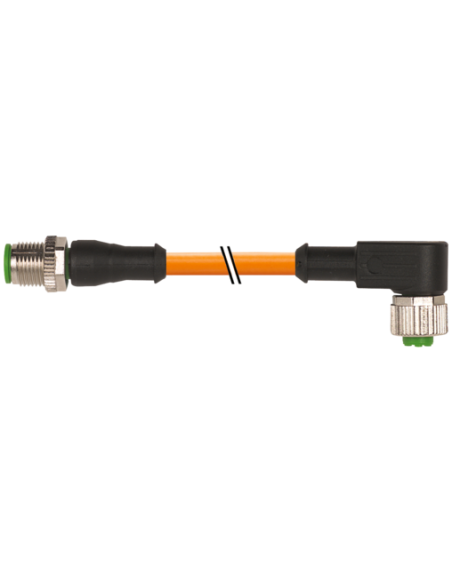 Konektor M12 męski, prosty - M12 żeński, kątowy 7000-40121-8460100 | Przewody i Złącza | Eshop Dopak | Wszystko dla Przemysłu