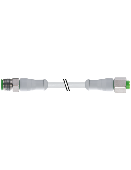 M12 męski 0° / M12 żeński 0° F B 7014-40021-2140600 | Przewody i Złącza | Eshop Dopak | Wszystko dla Przemysłu