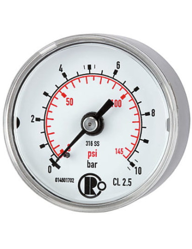 Manometr ze stali CrNi G1/4A, 40mm, 0-6bar | Przyrządy Pomiarowe | Eshop Dopak | Wszystko dla Przemysłu