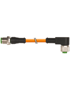 Konektor M12 męski, prosty - M12 żeński, kątowy 7000-40121-8460300 | Przewody i Złącza | Eshop Dopak | Wszystko dla Przemysłu
