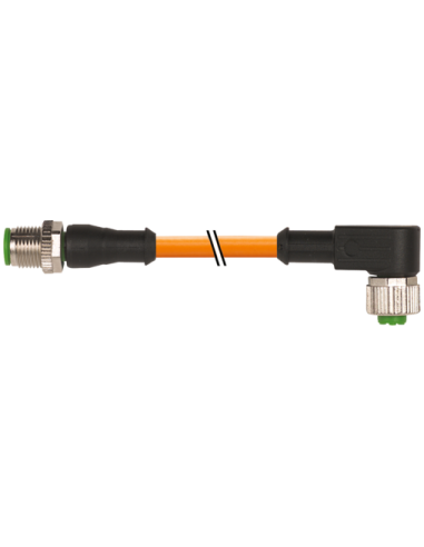 Konektor M12 męski, prosty - M12 żeński, kątowy 7000-40121-8460300 | Przewody i Złącza | Eshop Dopak | Wszystko dla Przemysłu