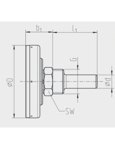 Termometr bimetaliczny fi 63mm 0-120°C, G1/2, l40mm | Przyrządy Pomiarowe | Eshop Dopak | Wszystko dla Przemysłu 2
