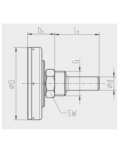 Termometr bimetaliczny fi 80mm 0-60°C, G1/2, l100mm | Przyrządy Pomiarowe | Eshop Dopak | Wszystko dla Przemysłu