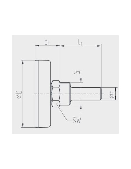 Termometr bimetaliczny fi 80mm 0-120°C, G1/2, l40mm | Przyrządy Pomiarowe | Eshop Dopak | Wszystko dla Przemysłu