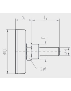 Termometr bimetaliczny fi100mm 0-60°C, G1/2, l100mm | Przyrządy Pomiarowe | Eshop Dopak | Wszystko dla Przemysłu 2