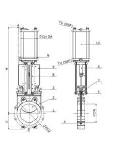 Zasuwa nożowa DN200 z nap.pneu GG25/304/NBR D.A. | Hydraulika | Eshop Dopak | Wszystko dla Przemysłu 2