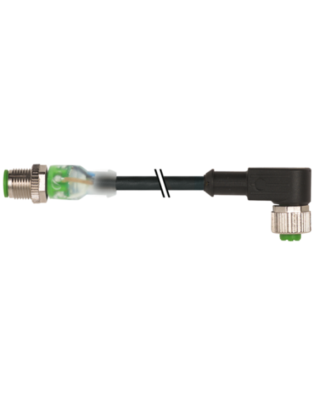 M12 męski 0° LED / M12 żeński 90° 7356-40132-6540300 | Przewody i Złącza | Eshop Dopak | Wszystko dla Przemysłu