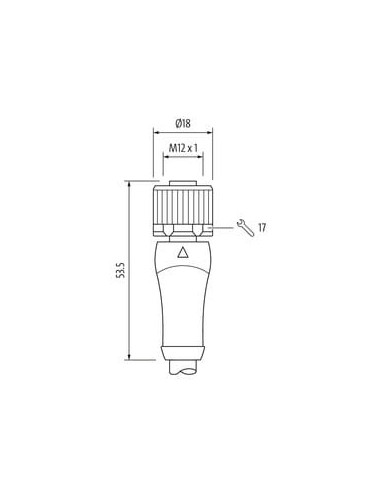 Konektor M12 Power L-kod meski 0° / żeński 0° 7000-P4241-P041000 | Przewody i Złącza | Eshop Dopak | Wszystko dla Przemysłu