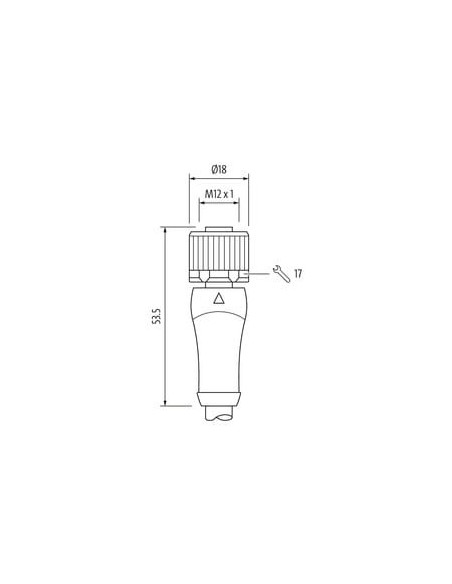 Konektor M12 Power L-kodowany 4-pin. męski prosty-żeński prosty 7000-P4141-P070300 | Przewody i Złącza | Eshop Dopak | Wszystko 