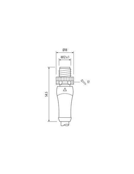 Konektor M12 Power L-cod męski 0° - M12 żeński 0° 7000-P4241-P040200 | Przewody i Złącza | Eshop Dopak | Wszystko dla Przemysłu