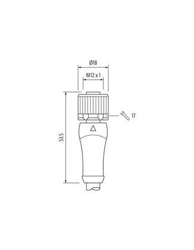 Konektor M12 Power L-cod męski 0° - M12 żeński 0° 7000-P4241-P040200 | Przewody i Złącza | Eshop Dopak | Wszystko dla Przemysłu