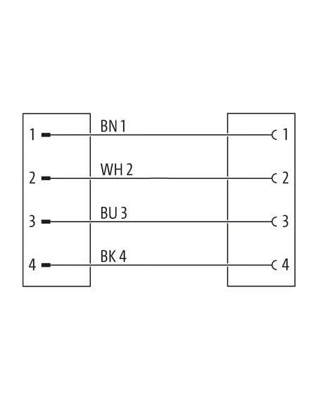 Złącze M12 Zasilanie, kod L. męski 0° / żeński 0° 7000-P4141-P370200 | Przewody i Złącza | Eshop Dopak | Wszystko dla Przemysłu