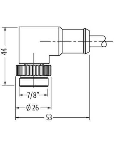 Konektor Mini 7/8" męski 90° / żeński 90° 7700-A4A31-UMC0500 | Przewody i Złącza | Eshop Dopak | Wszystko dla Przemysłu