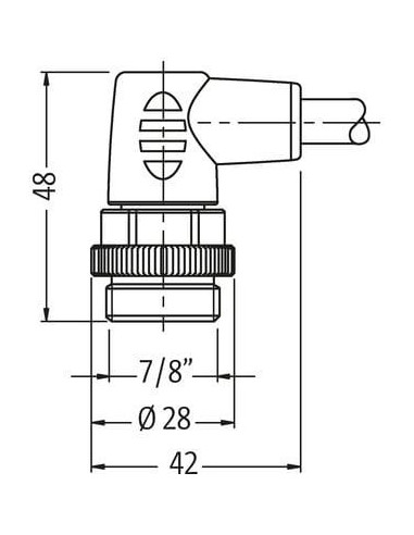 Złącze 7/8" męskie, kątowe - 7/8" żeńskie, kątowe 7000-50051-9610500 | Przewody i Złącza | Eshop Dopak | Wszystko dla Przemysłu