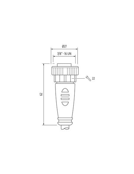 Konektor M12 L-kod męski prosty - Konektor 7/8" żeński, prosty 7000-P4501-P040100 | Przewody i Złącza | Eshop Dopak | Wszystko d