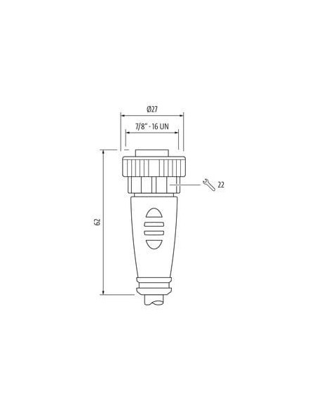 Konektor M12 L-kod męski prosty - Konektor 7/8" żeński, prosty 7000-P4501-P040500 | Przewody i Złącza | Eshop Dopak | Wszystko d