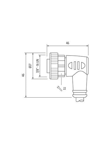 7/8"męski 0° / 7/8" żeński 90° 7000-50031-9610150 | Przewody i Złącza | Eshop Dopak | Wszystko dla Przemysłu