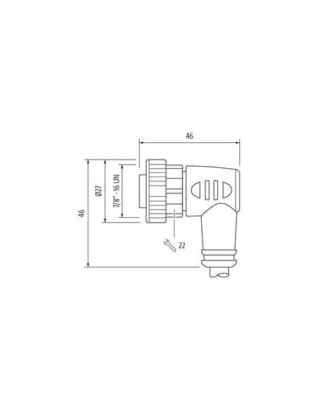 7/8"męski 0° / 7/8" żeński 90° 7000-50031-9610150 | Przewody i Złącza | Eshop Dopak | Wszystko dla Przemysłu
