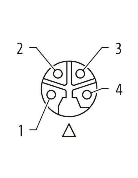 Złącze M12 Zasilanie, kod L. męski 0° / żeński 0° 7000-P4141-P376000 | Przewody i Złącza | Eshop Dopak | Wszystko dla Przemysłu