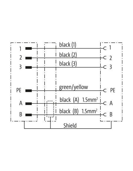 MQ15-X-Power męski 0°/MQ15-X-Power żeński 0° ekranowany 7000-P8341-P110500 | Przewody i Złącza | Eshop Dopak | Wszystko dla Prze