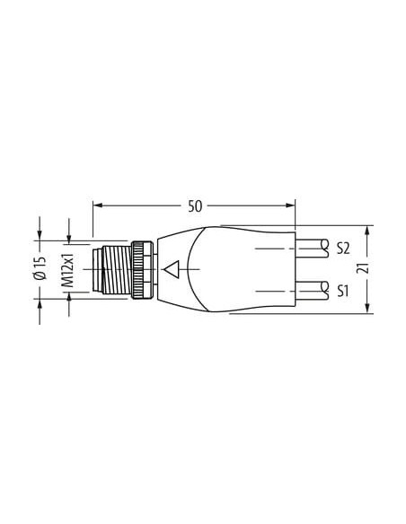 Konektor-trójnik M12 męski - 2xM8 żeński, prosty 7000-40821-6100100 | Przewody i Złącza | Eshop Dopak | Wszystko dla Przemysłu