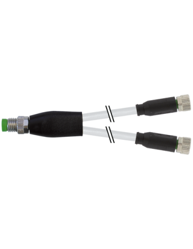 Rozdzielacz Y męski M8 / żeński M8 0° 7000-87001-2100030 | Przewody i Złącza | Eshop Dopak | Wszystko dla Przemysłu