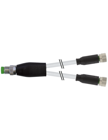 Rozdzielacz Y męski M8 / żeński M8 0° 7000-87011-2100060 | Przewody i Złącza | Eshop Dopak | Wszystko dla Przemysłu