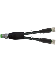 Rozdzielacz Y męski M8 / żeński M8 0° 7000-87061-6310200 | Przewody i Złącza | Eshop Dopak | Wszystko dla Przemysłu