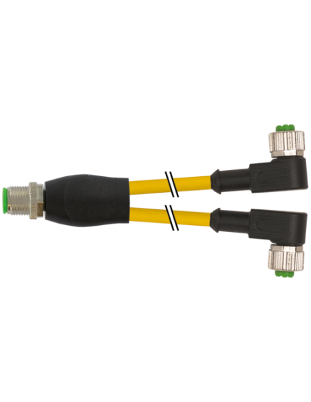 Rozdzielacz Y M12 / M12 żeński 90° 7000-40741-0330150 | Przewody i Złącza | Eshop Dopak | Wszystko dla Przemysłu